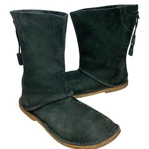 Pur Footwear Green Boots Nubuck Suede Sz 8 Gum Sole Native Granola Moccasins